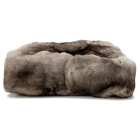 Chanel Chain Shoulder Bag Coco Mark Lapin Fur White - Picture 3 of 15